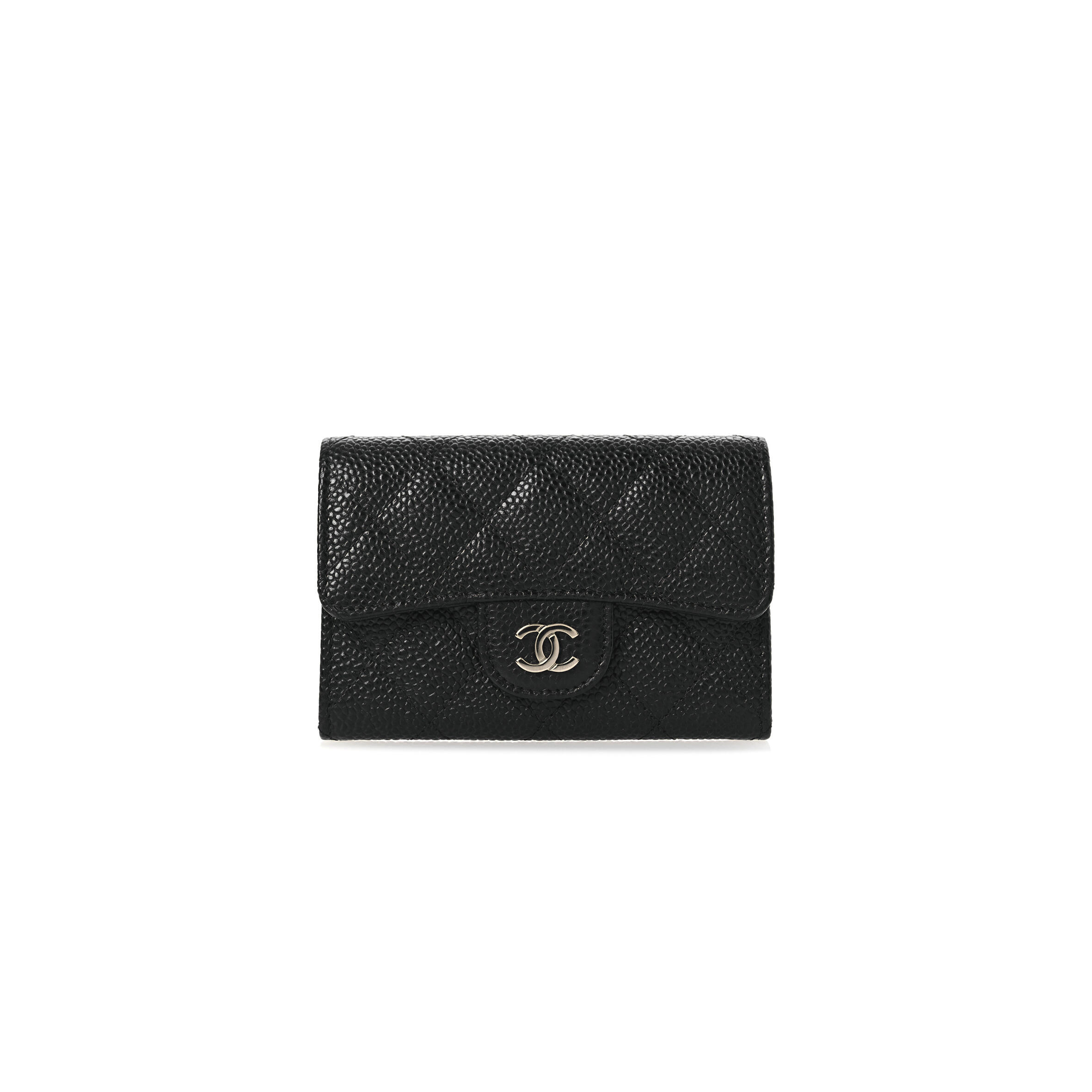 CHANEL CAVIAR QUILTED FLAP CARD HOLDER WALLET AP0214 (11.3*7.5*2.5cm)